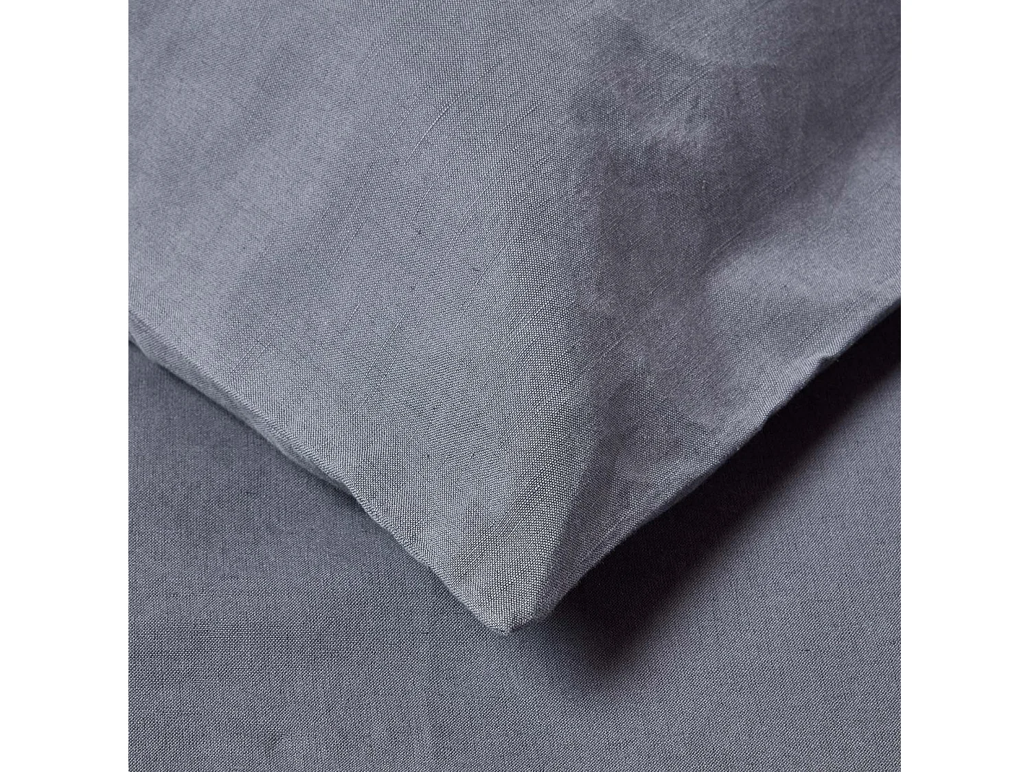 Homescapes Dark Grey Linen Housewife Pillowcase, King