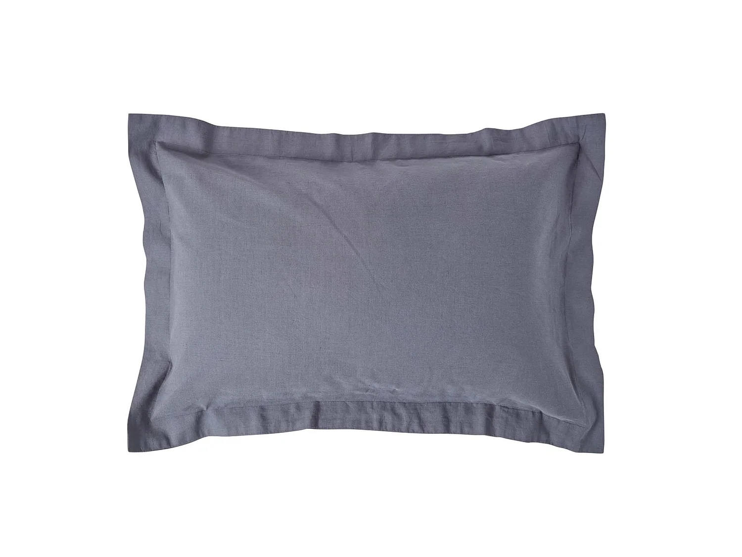 Homescapes Dark Grey Linen Oxford Pillowcase, King