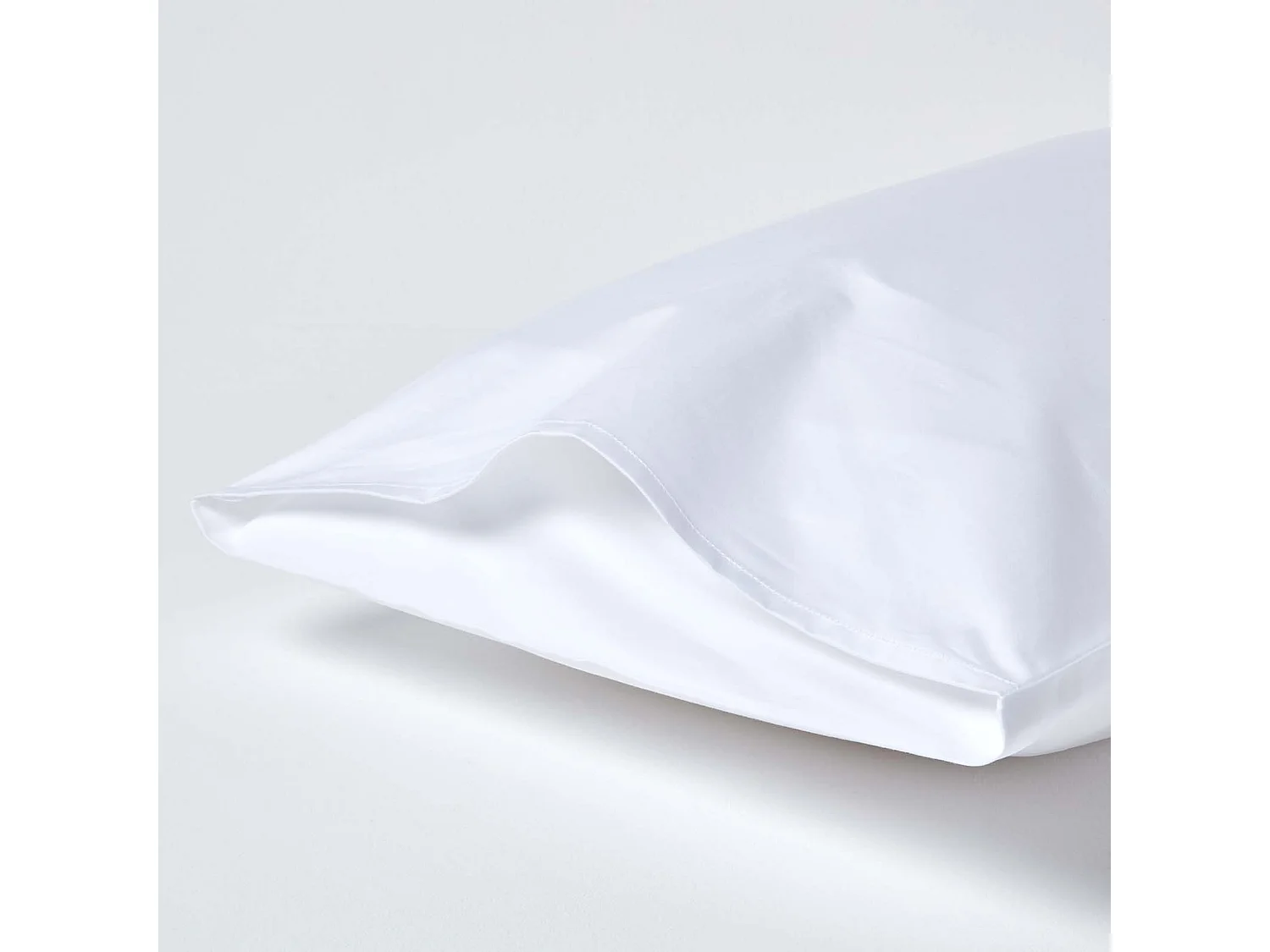 Homescapes White Egyptian Cotton Housewife Pillowcase 1000 TC