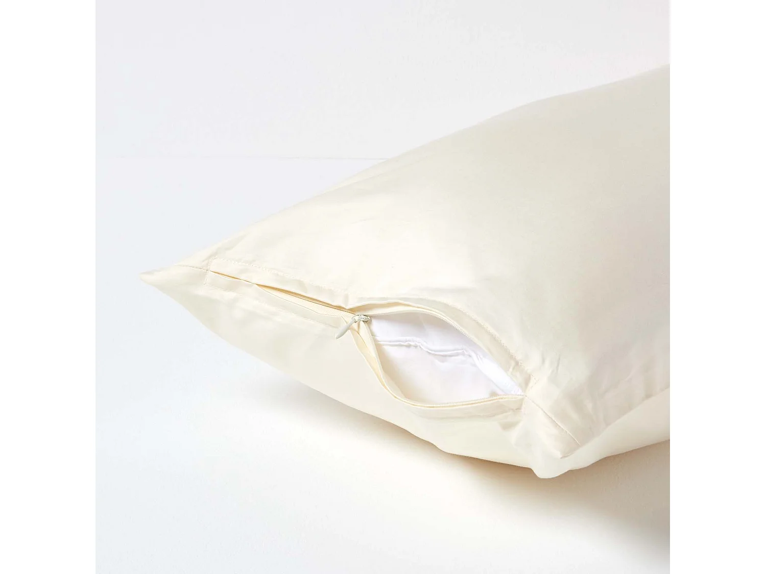 Homescapes Cream Continental Egyptian Cotton Pillowcase 1000 TC, 40 x 80 cm