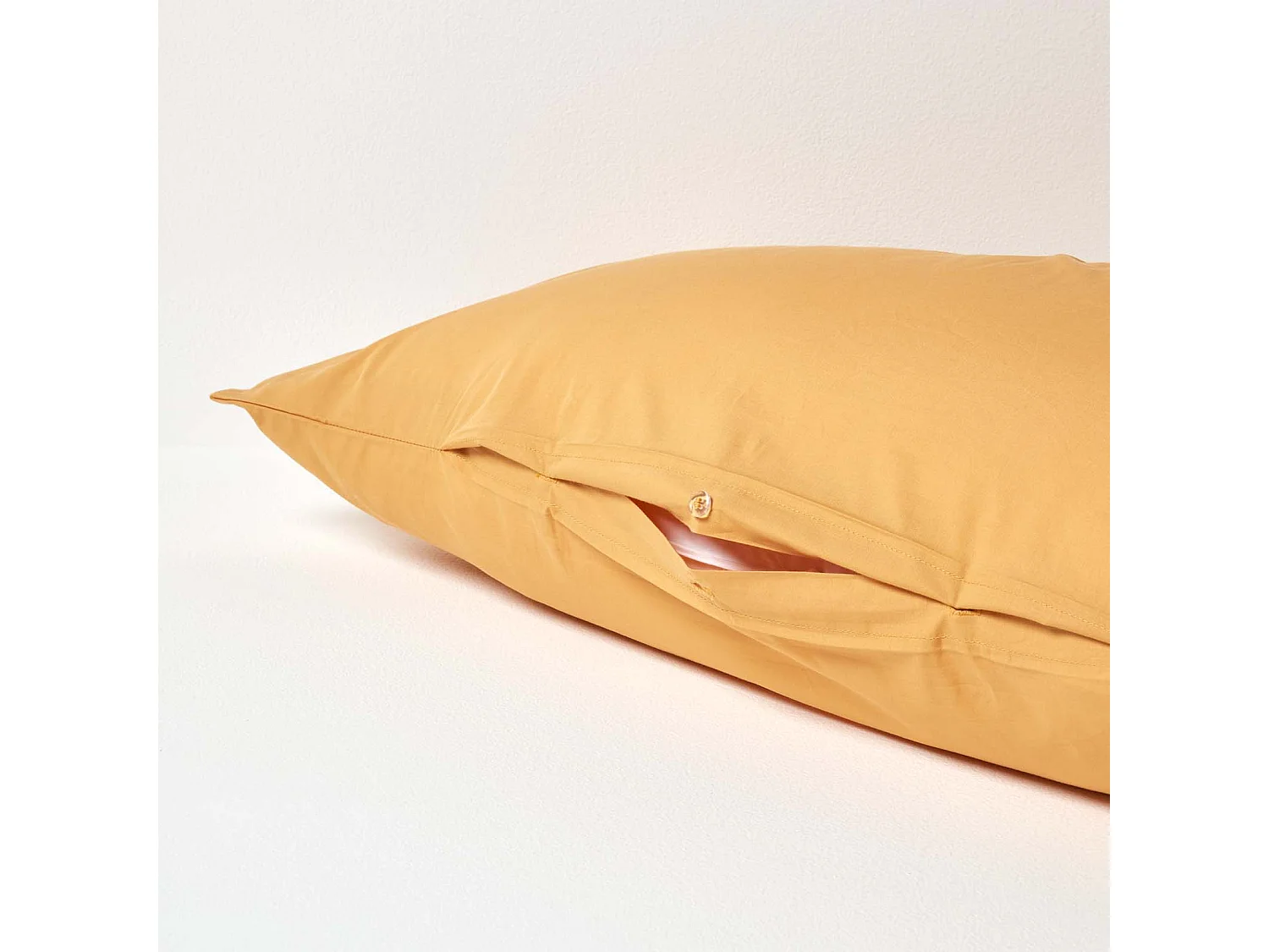 Homescapes Mustard Yellow Egyptian Cotton V Shaped Pillowcase 200 TC