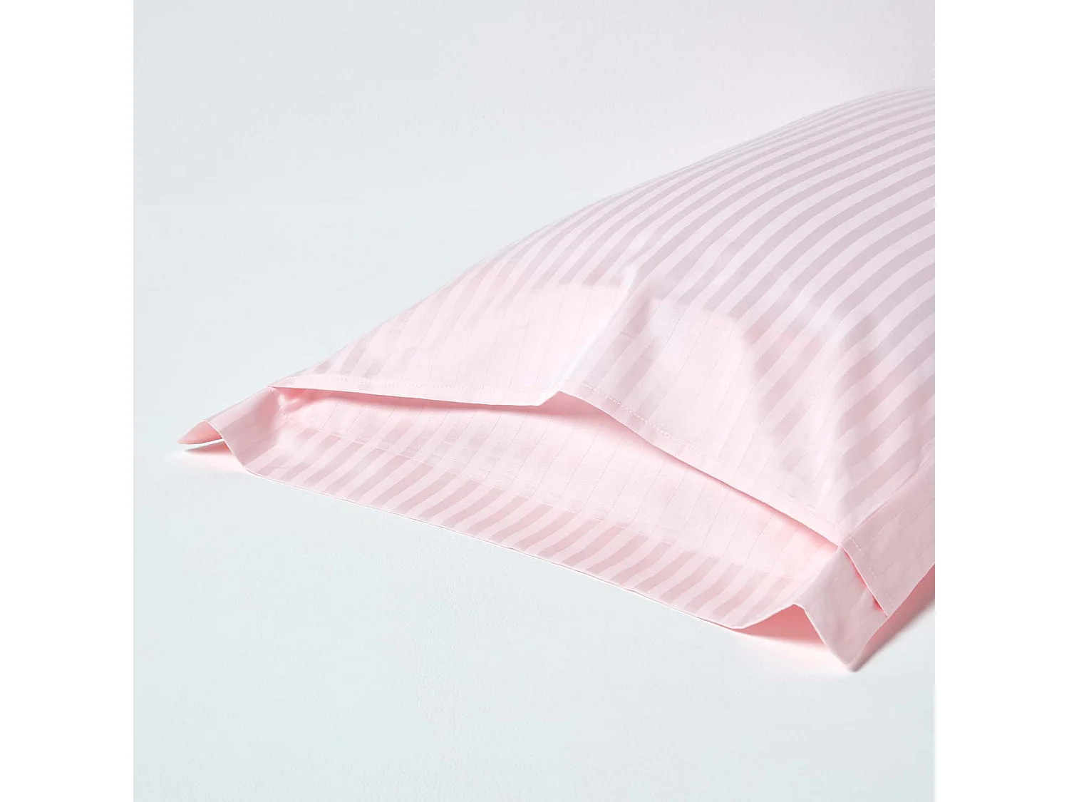 Homescapes Pink Egyptian Cotton Ultrasoft King Size Oxford Pillowcase 330 TC