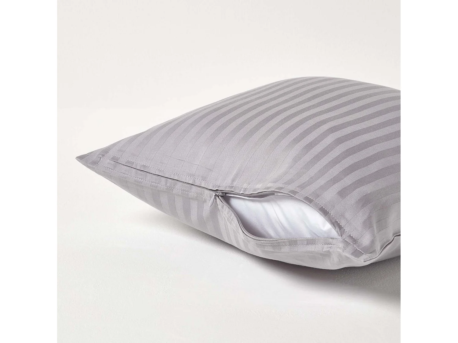 Homescapes Grey Continental Pillowcase Egyptian Cotton 330 TC, 40 x 40cm