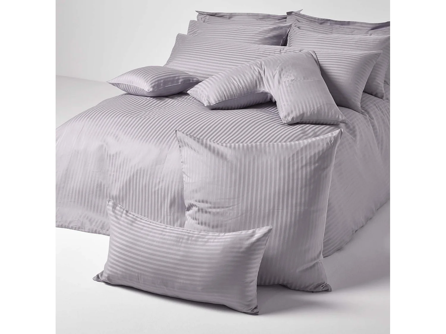 Homescapes Grey Continental Pillowcase Egyptian Cotton 330 TC, 40 x 40cm