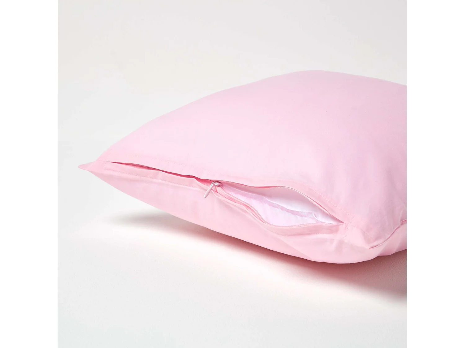 Homescapes Pink Continental Egyptian Cotton Pillowcase 200 TC, 40 x 40 cm