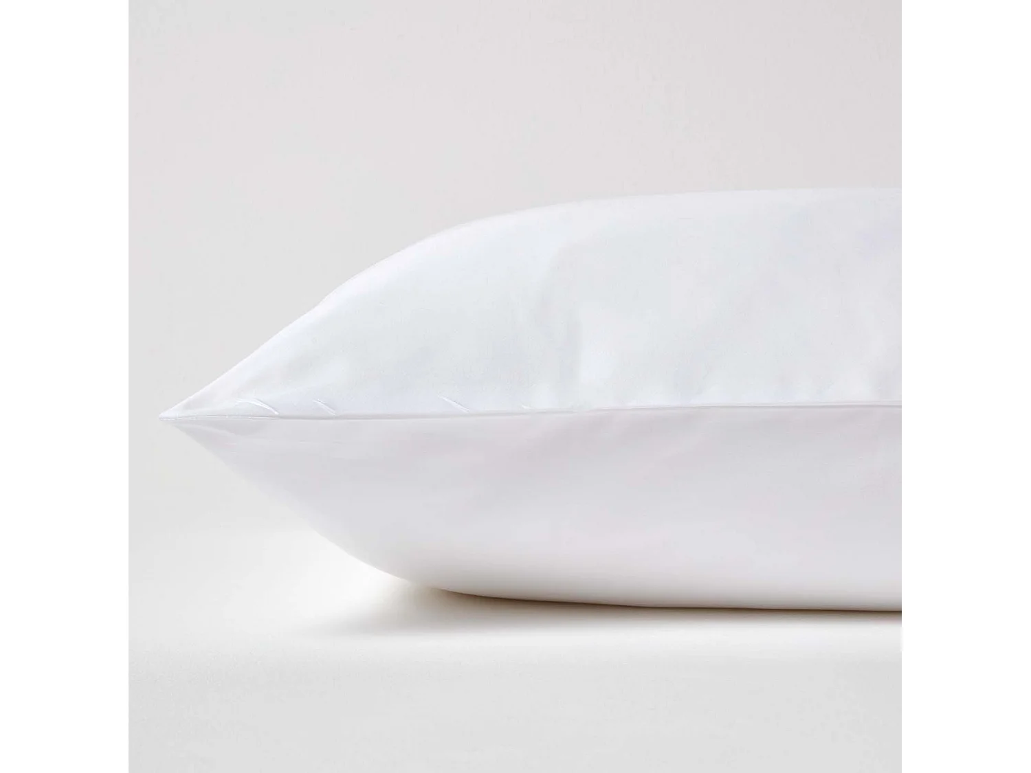 Homescapes White Organic Cotton Continental Pillowcase 400 TC, 40 x 80 cm