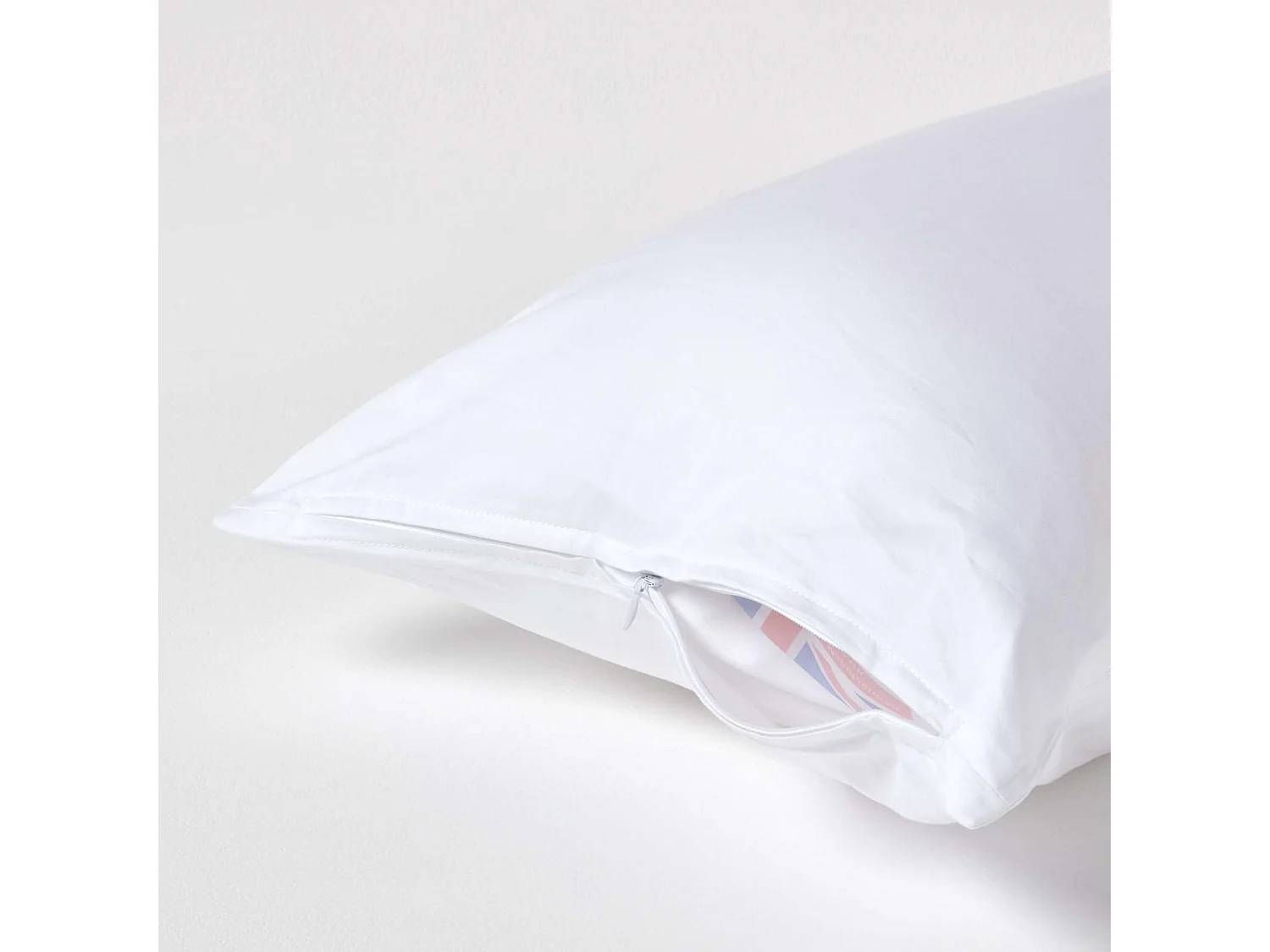 Homescapes White Organic Cotton Continental Pillowcase 400 TC, 40 x 80 cm