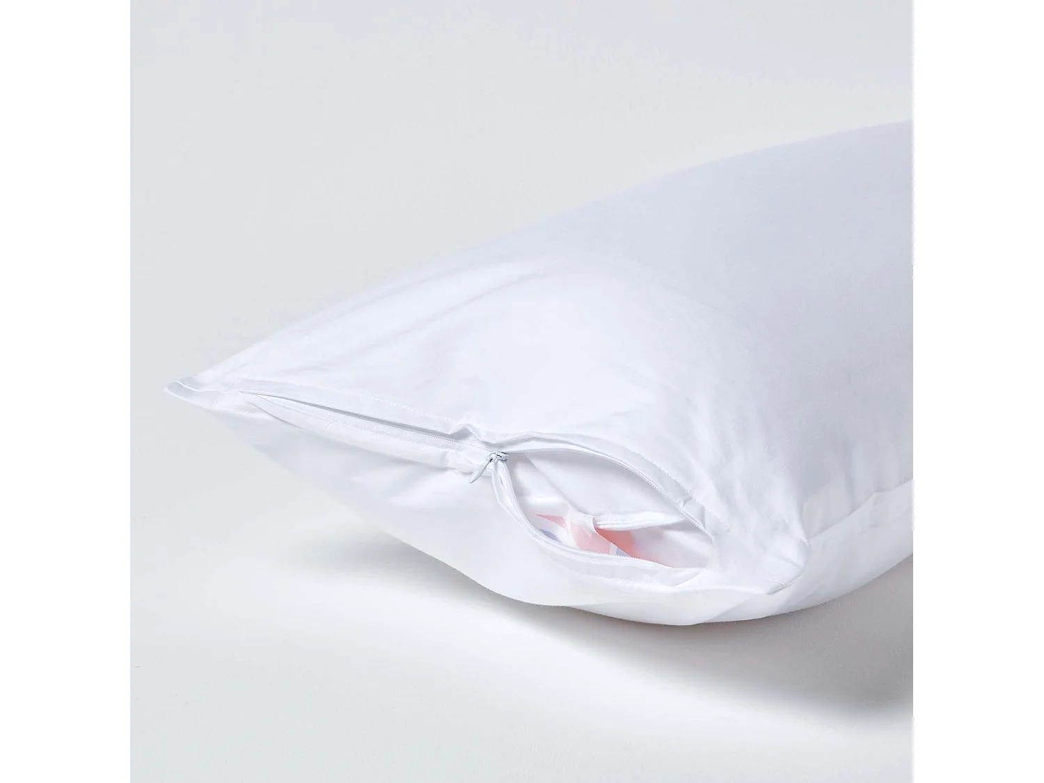 Taie d’oreiller en satin de coton egyptien 1000 fils, blanc, 40 x 80 cm - HOMESCAPES