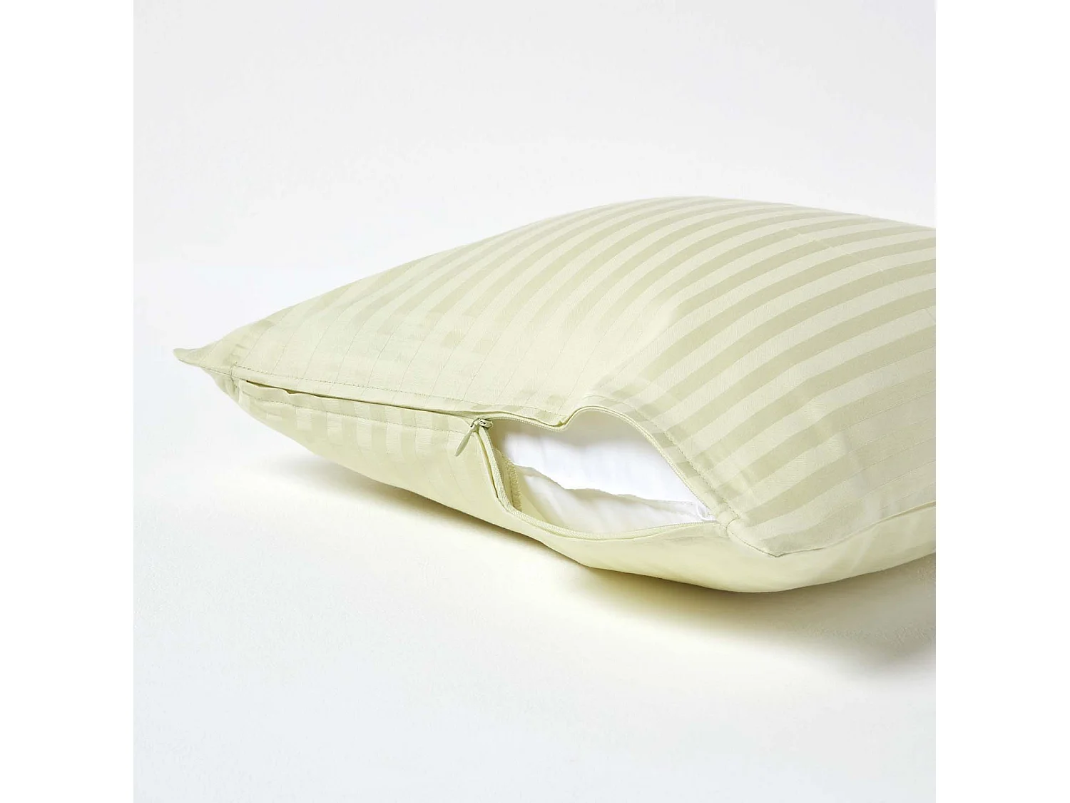 Homescapes Sage Green Continental Egyptian Cotton Pillowcase 330 TC, 40 x 40 cm