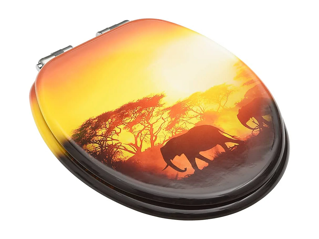 Siège de toilette abattant effet bois 42.5 x 35.8 x 5.3 cm 02_0002939