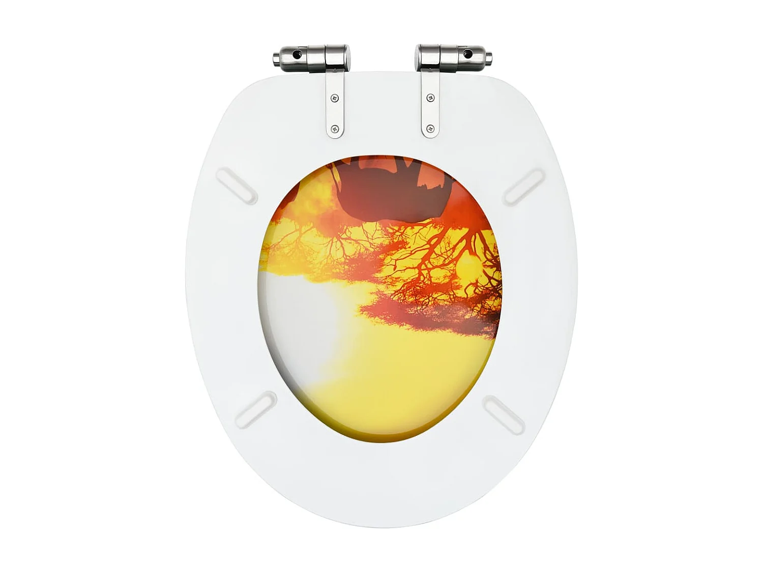 Siège de toilette abattant effet bois 42.5 x 35.8 x 5.3 cm 02_0002939