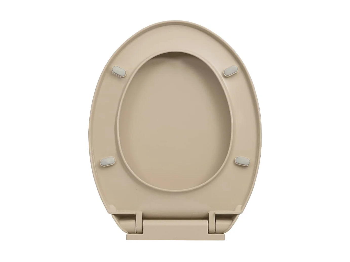 Siège de toilette abattant beige 46 x 34 x 34 cm 02_0002921