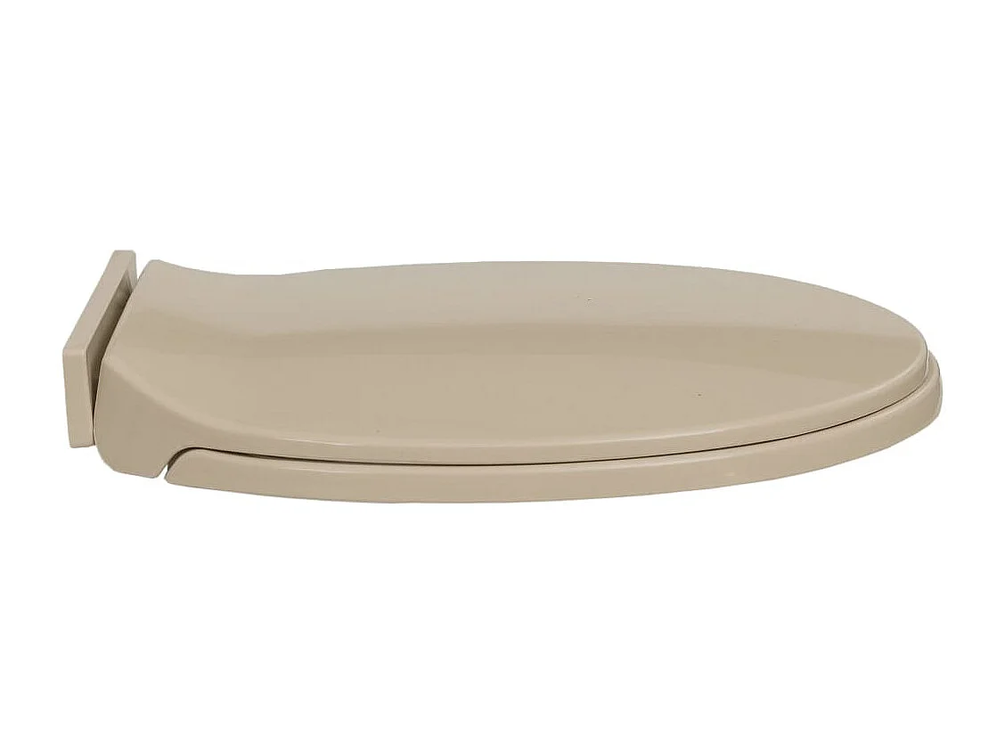 Siège de toilette abattant beige 46 x 34 x 34 cm 02_0002921