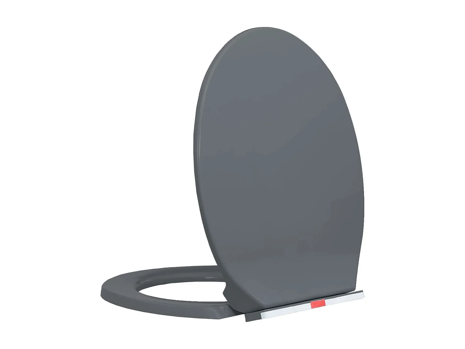 Assento sanitário com fechamento macio, assento sanitário, tigela, banheiro, casa, restaurante, hotel, loja, oval, cinza 02_0002918