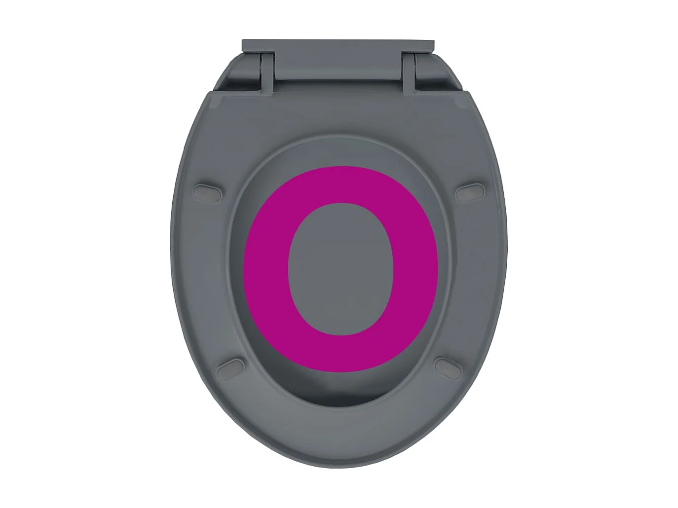 Assento sanitário com fechamento macio, assento sanitário, tigela, banheiro, casa, restaurante, hotel, loja, oval, cinza 02_0002918