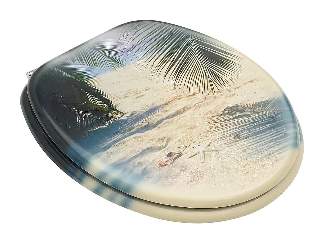 Set di due coperchi WC con coperchio in MDF design spiaggia 02_0002978