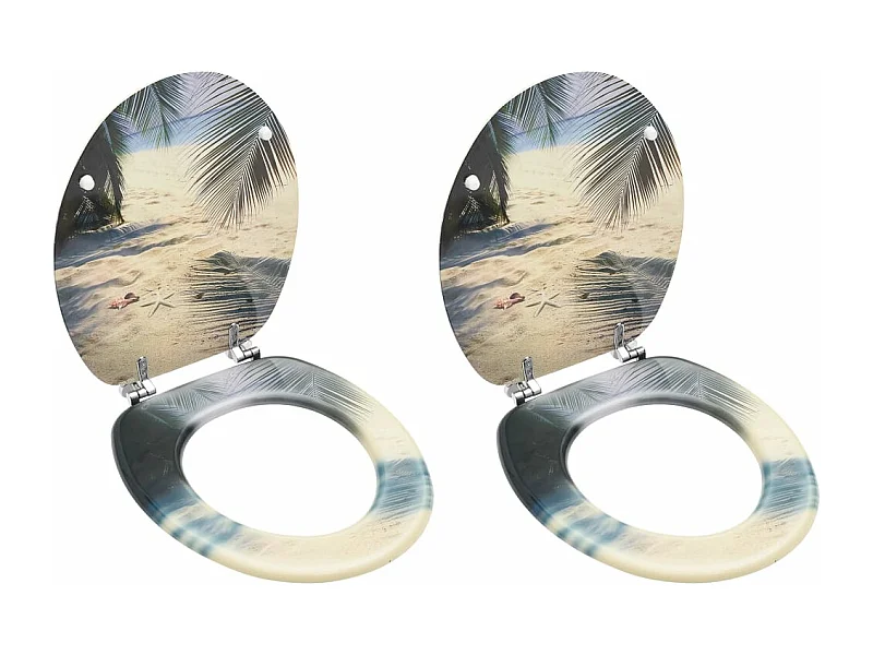 Set di due coperchi WC con coperchio in MDF design spiaggia 02_0002978