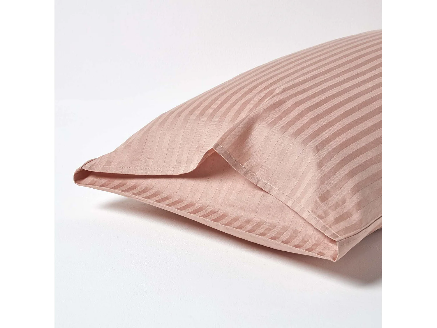 Homescapes Taupe Beige Egyptian Cotton Satin Stripe Housewife Pillowcase 330 TC