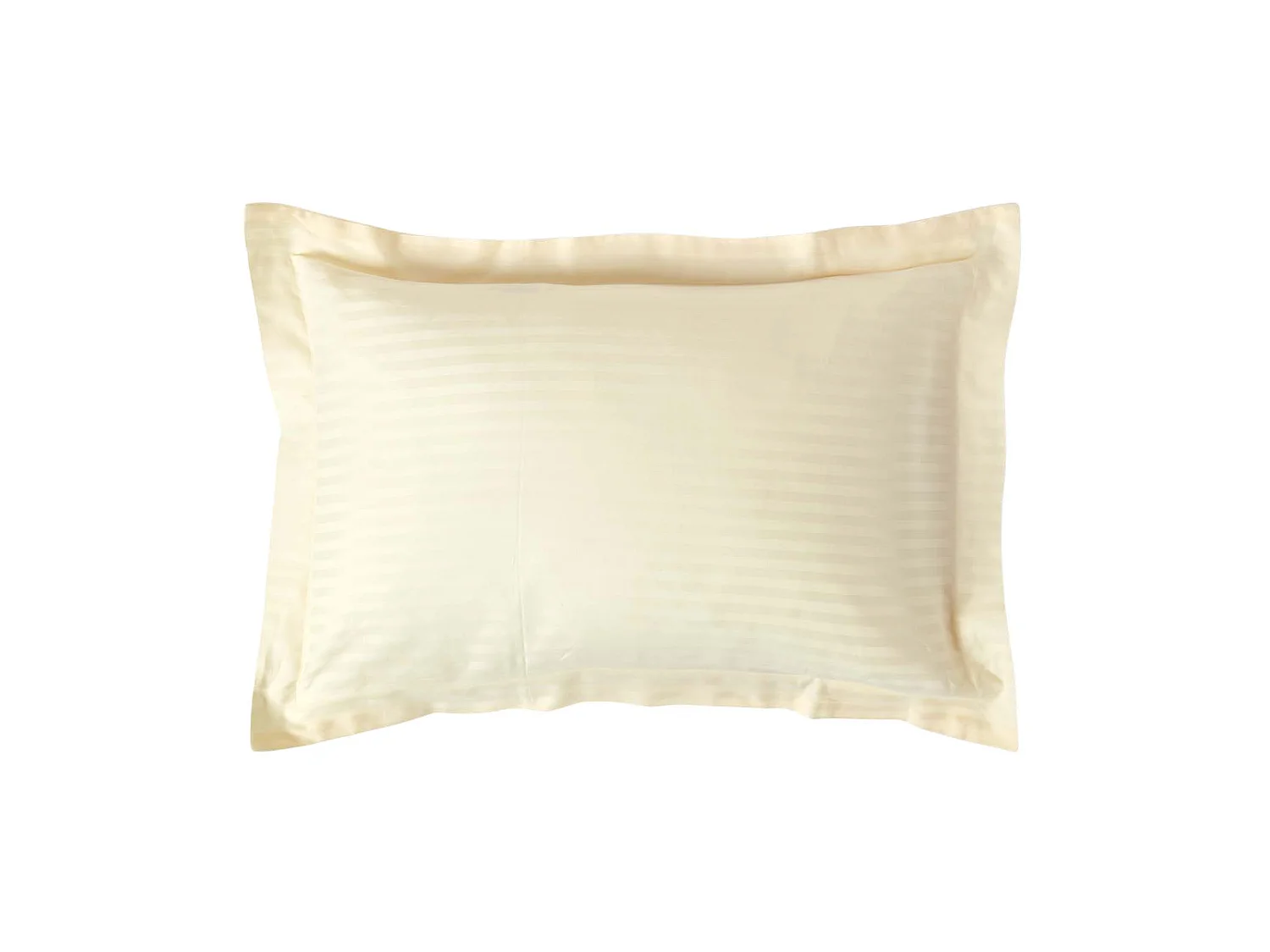 Homescapes Pastel Yellow Egyptian Cotton Satin Stripe Oxford Pillowcase 330 TC