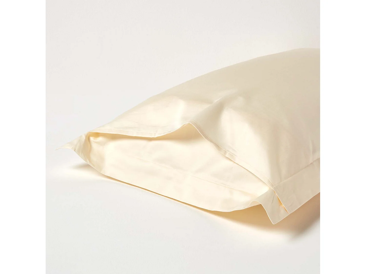 Homescapes Cream Organic Cotton Oxford Pillowcase 400 TC
