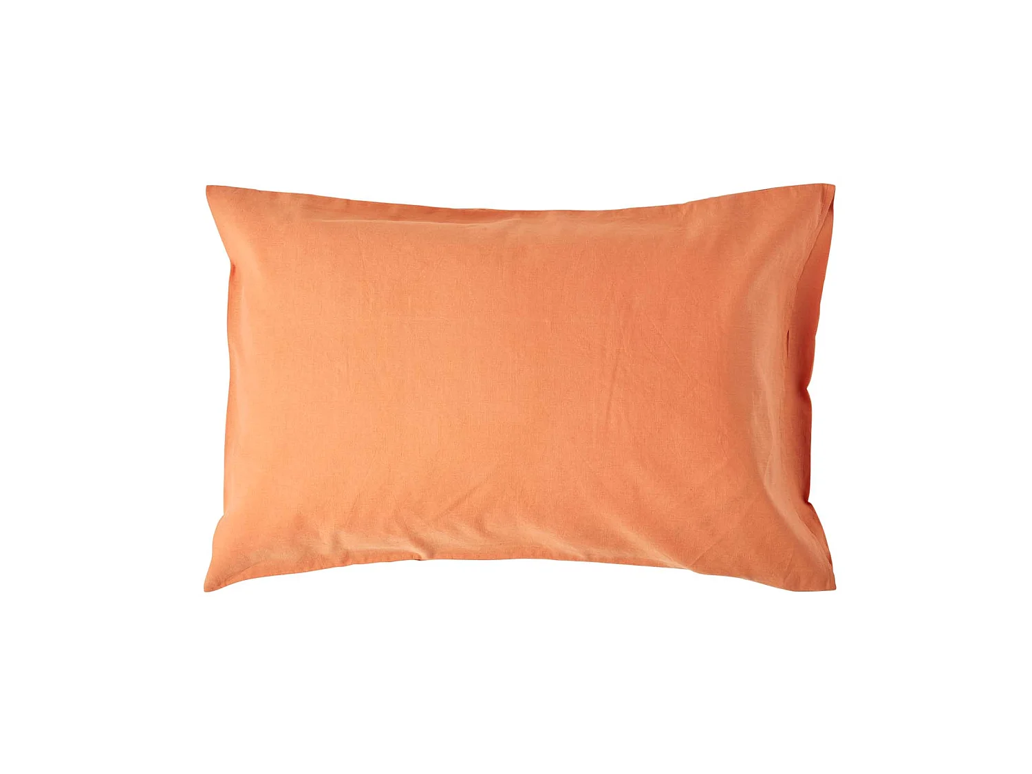Homescapes Burnt Orange Linen Housewife Pillowcase, King
