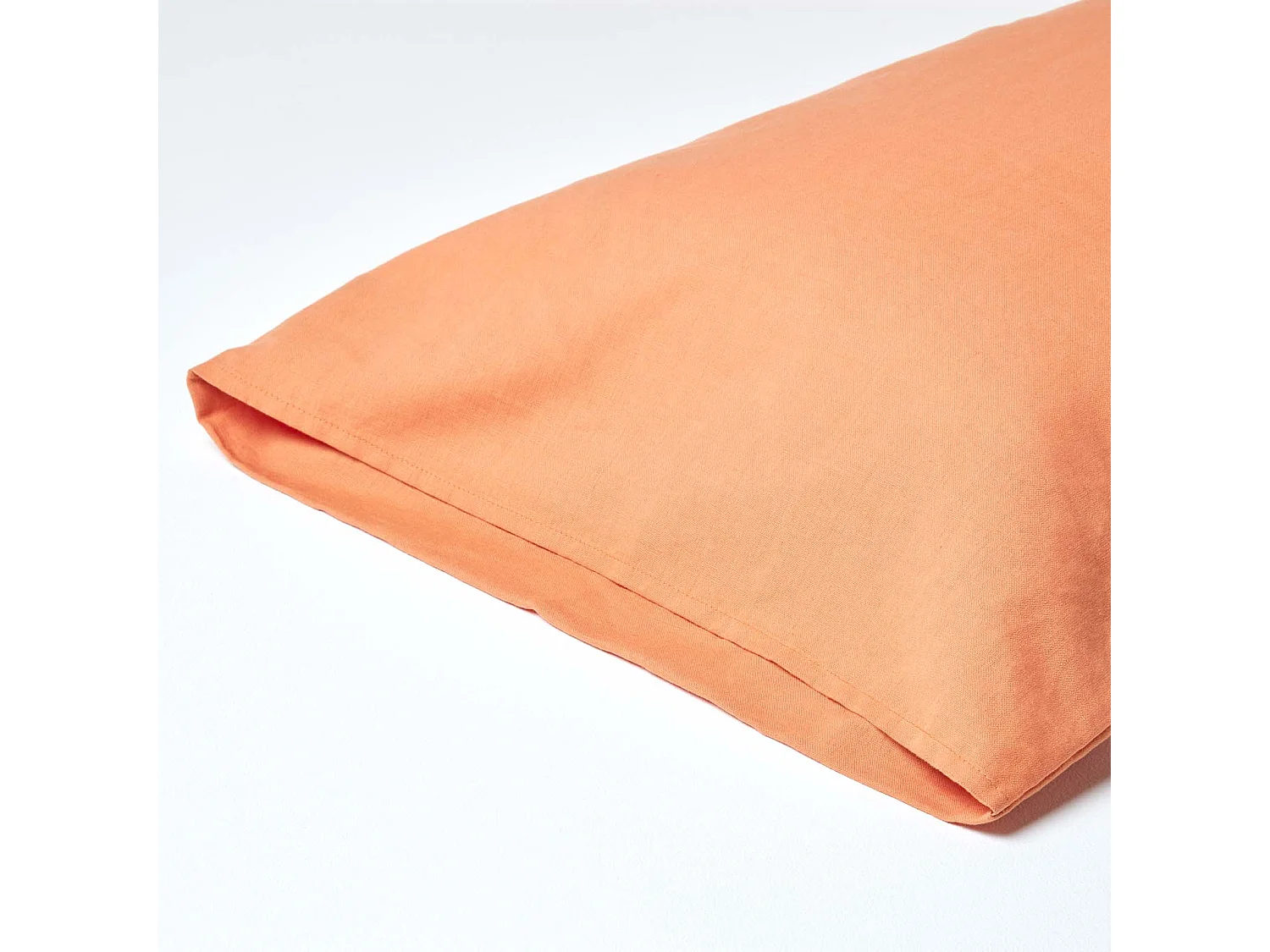 Homescapes Burnt Orange Linen Housewife Pillowcase, King