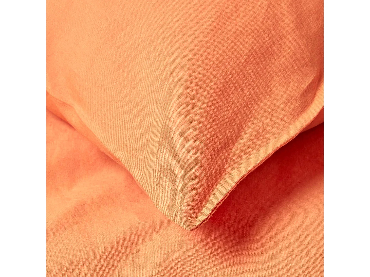 Homescapes Burnt Orange Linen Housewife Pillowcase, King