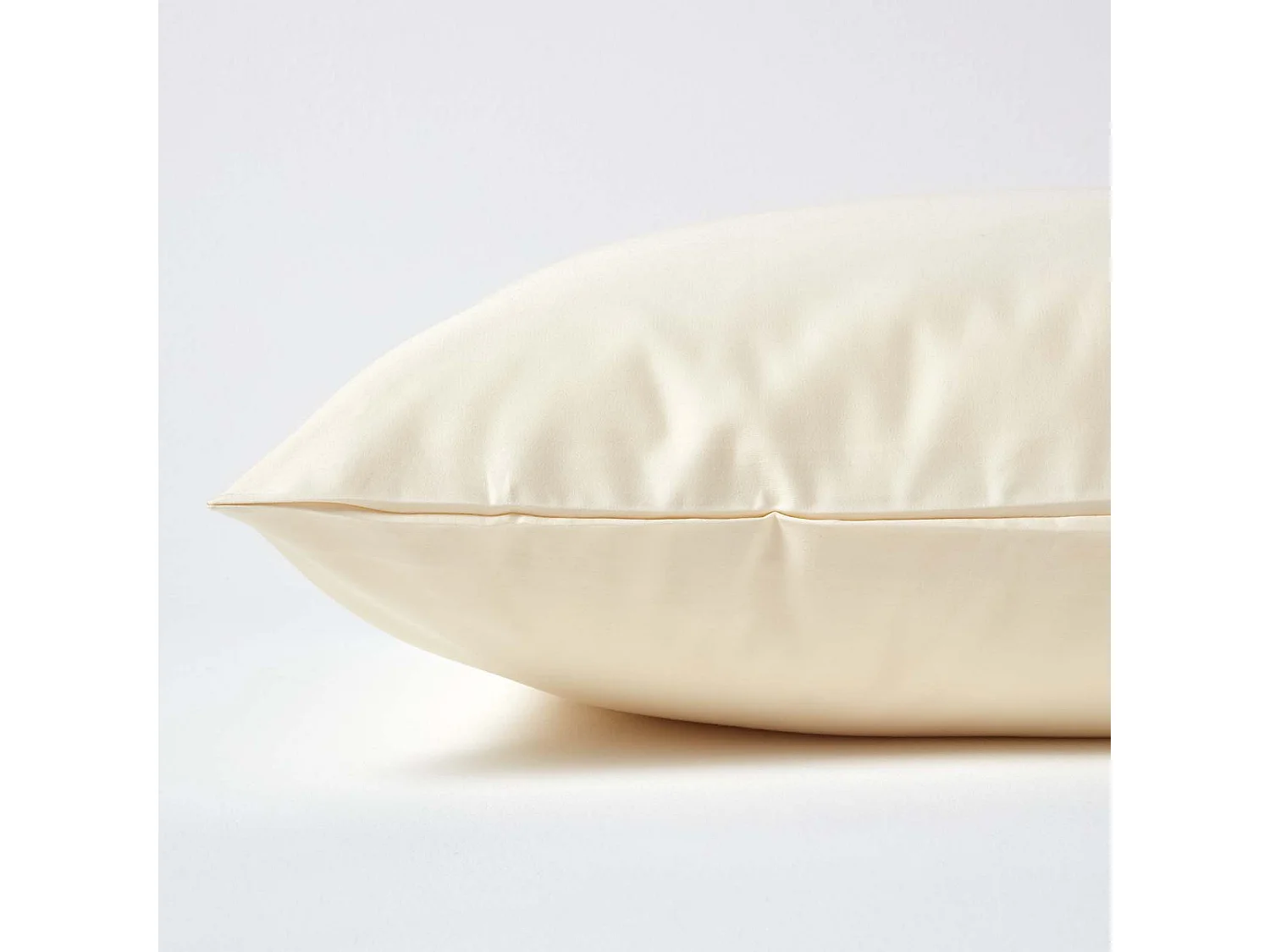 Homescapes Cream Continental Egyptian Cotton Pillowcase 1000 TC, 60 x 60 cm
