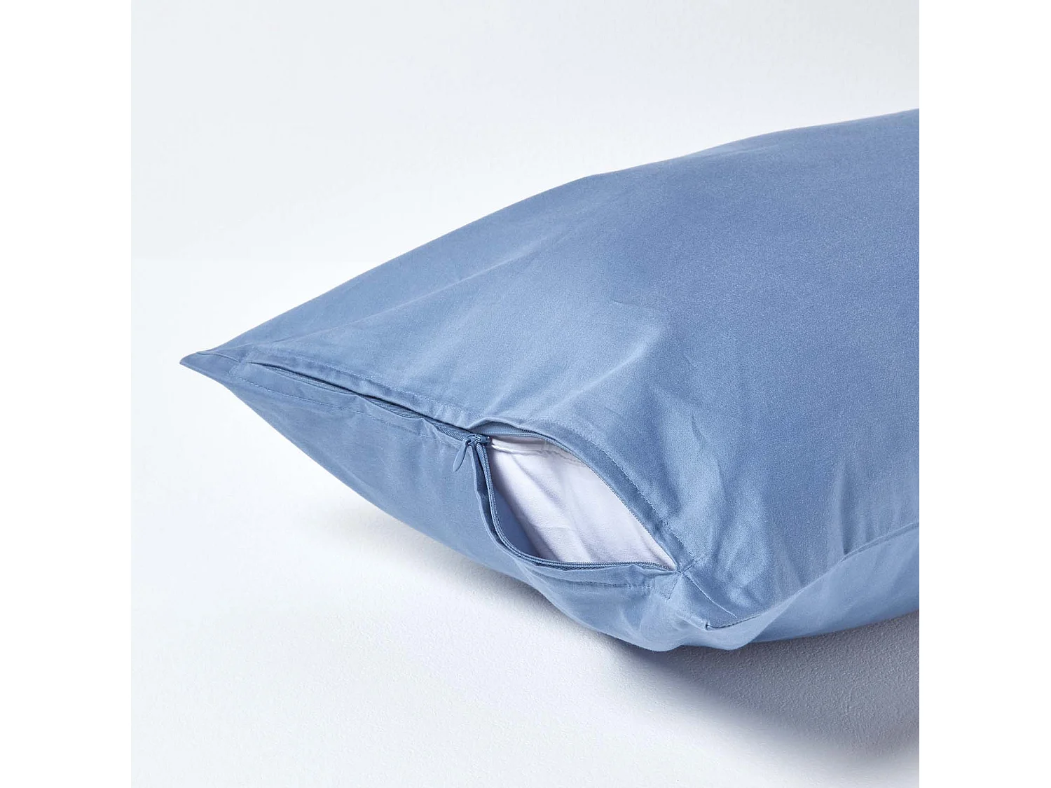 Homescapes Air Force Blue Continental Pillowcase 1000 TC, 40 x 80cm