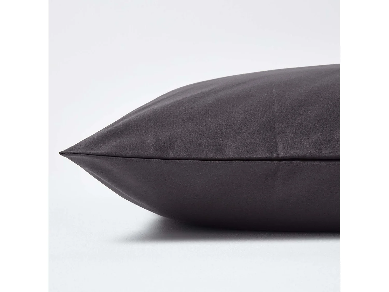 Homescapes Dark Charcoal Grey Continental Egyptian Cotton Pillowcase 1000 TC, 40 x 40 cm