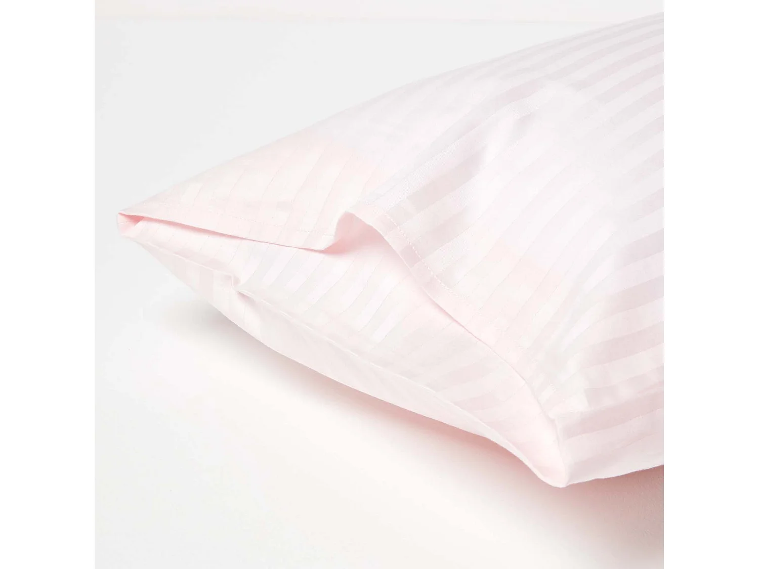 Homescapes Pink Cotton Stripe Kids Pillowcases 40 x 60 cm 330 Thread Count, 2 Pack