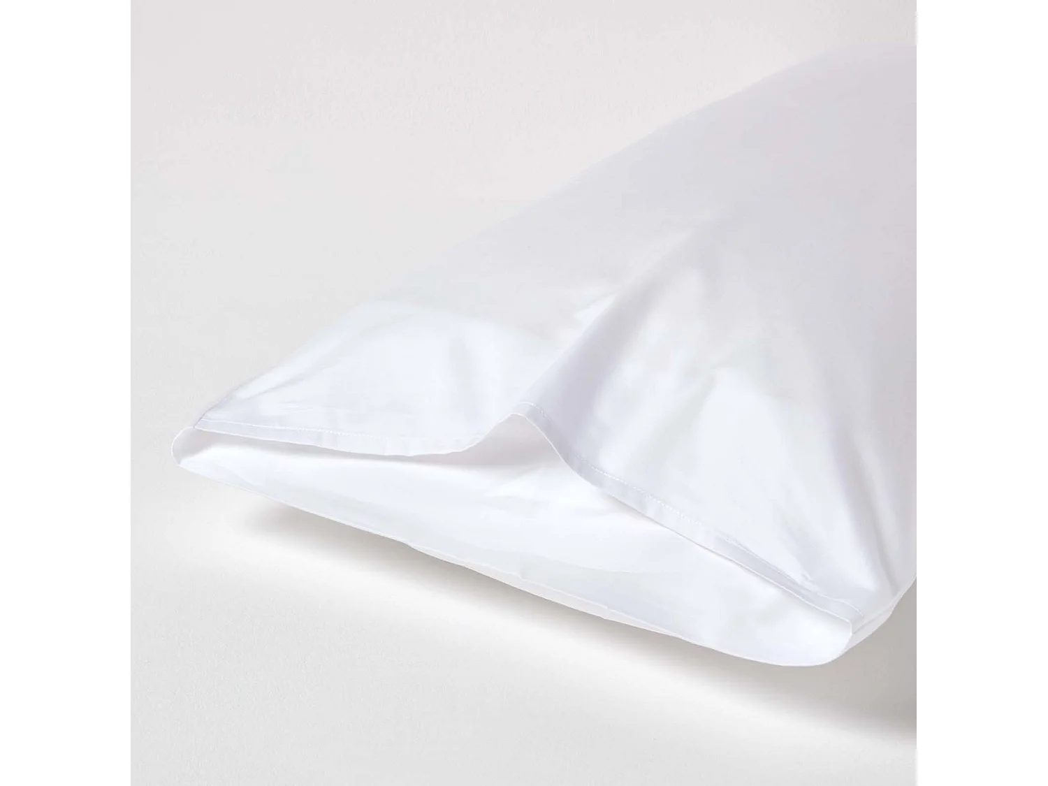 Homescapes White Organic Cotton Housewife Pillowcase 400 TC