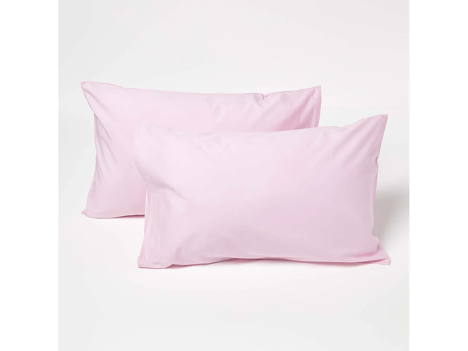 Homescapes Pink Cotton Kids Pillowcases 40 x 60 cm 200 Thread Count, 2 Pack
