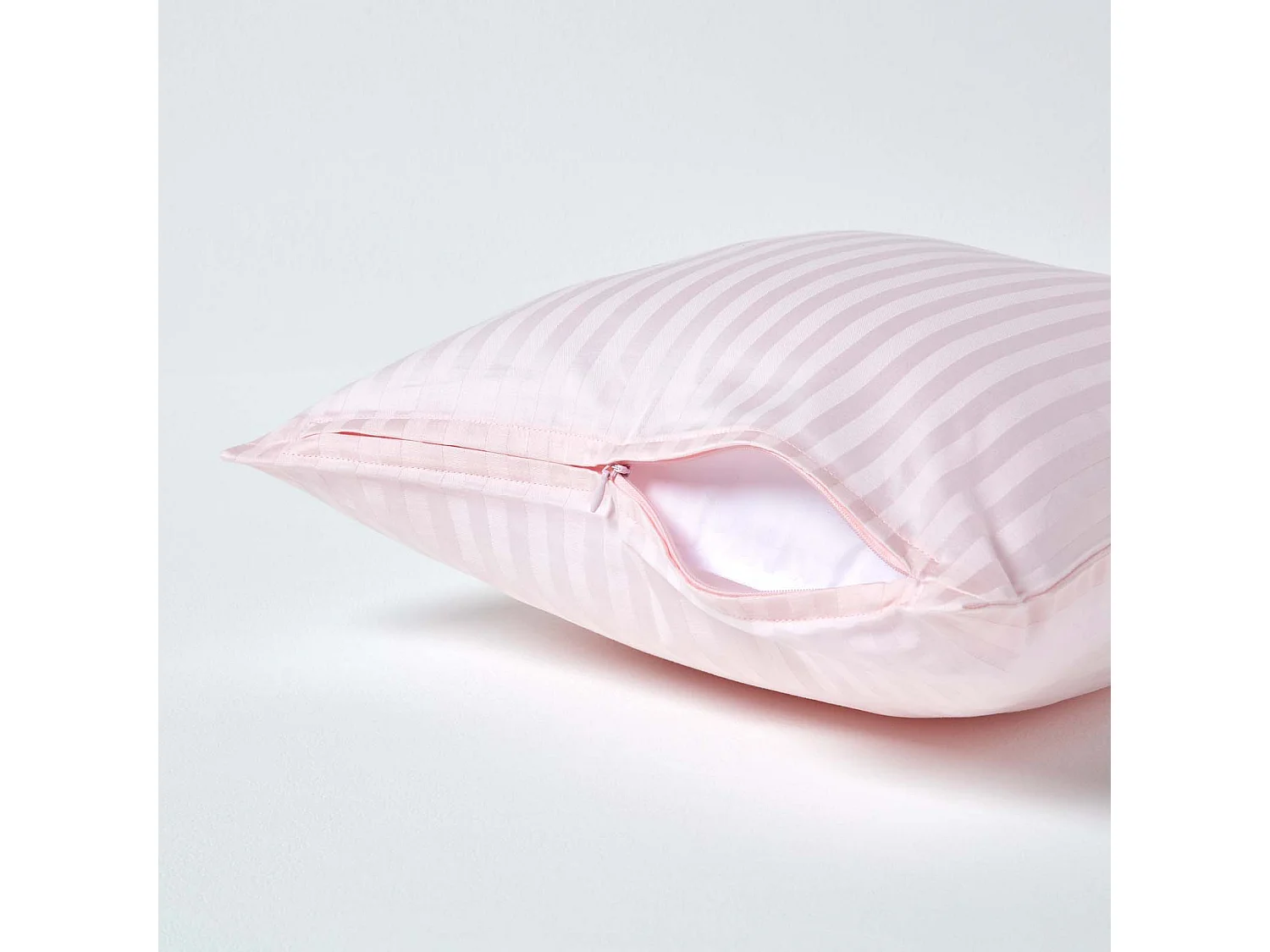 Homescapes Pink Continental Egyptian Cotton Pillowcase 330 TC, 40 x 40 cm