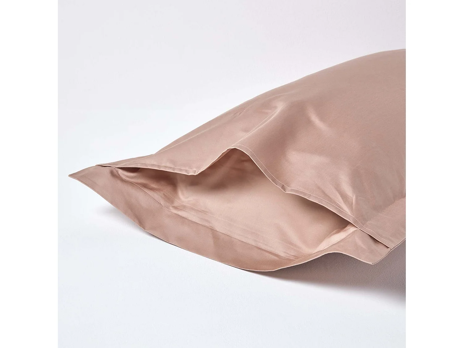 Homescapes Moonlight Beige Egyptian Cotton Oxford Pillowcase 1000 TC