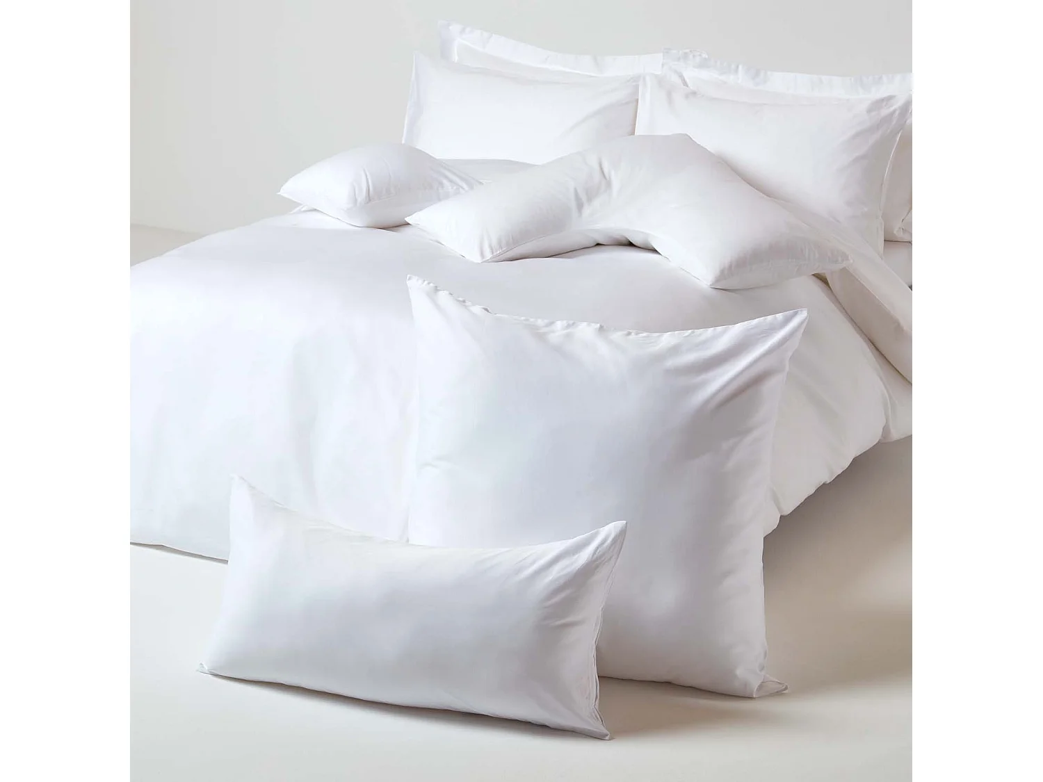 Homescapes White Organic Cotton Oxford Pillowcase 400 TC