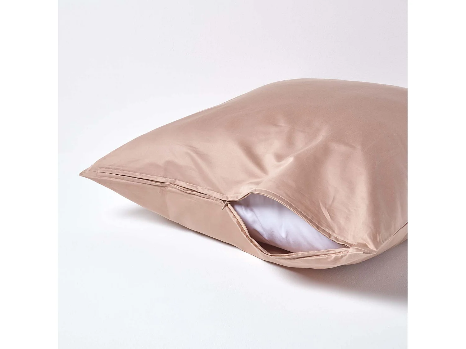 Homescapes Mink Continental Egyptian Cotton Pillowcase 1000 TC, 80 x 80 cm