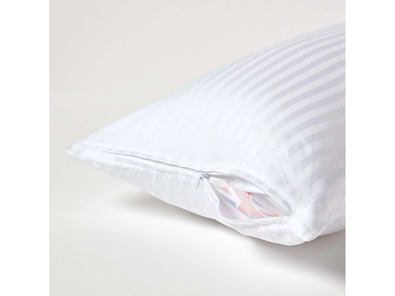Homescapes White Continental Egyptian Cotton Pillowcase 330 TC, 40 x 80 cm