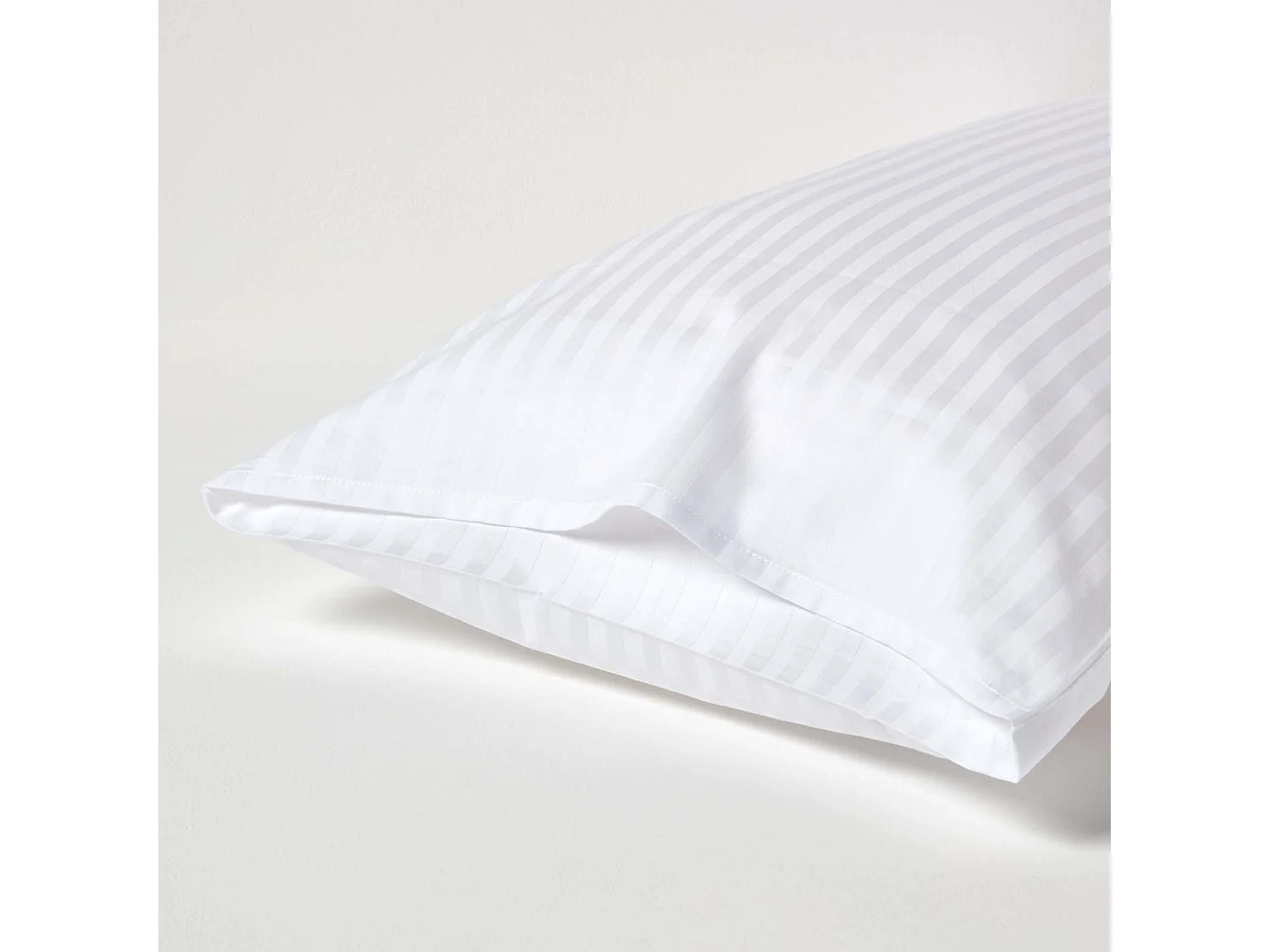 Homescapes White Egyptian Cotton Ultrasoft Housewife Pillowcase 330 TC, King Size