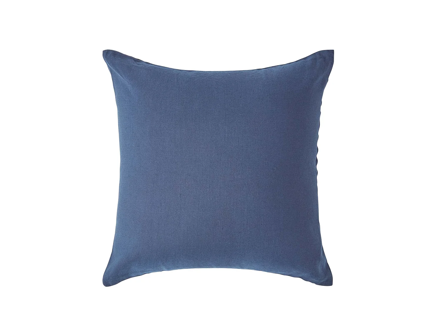 Homescapes Navy Blue European Linen Pillowcase, 80 x 80 cm