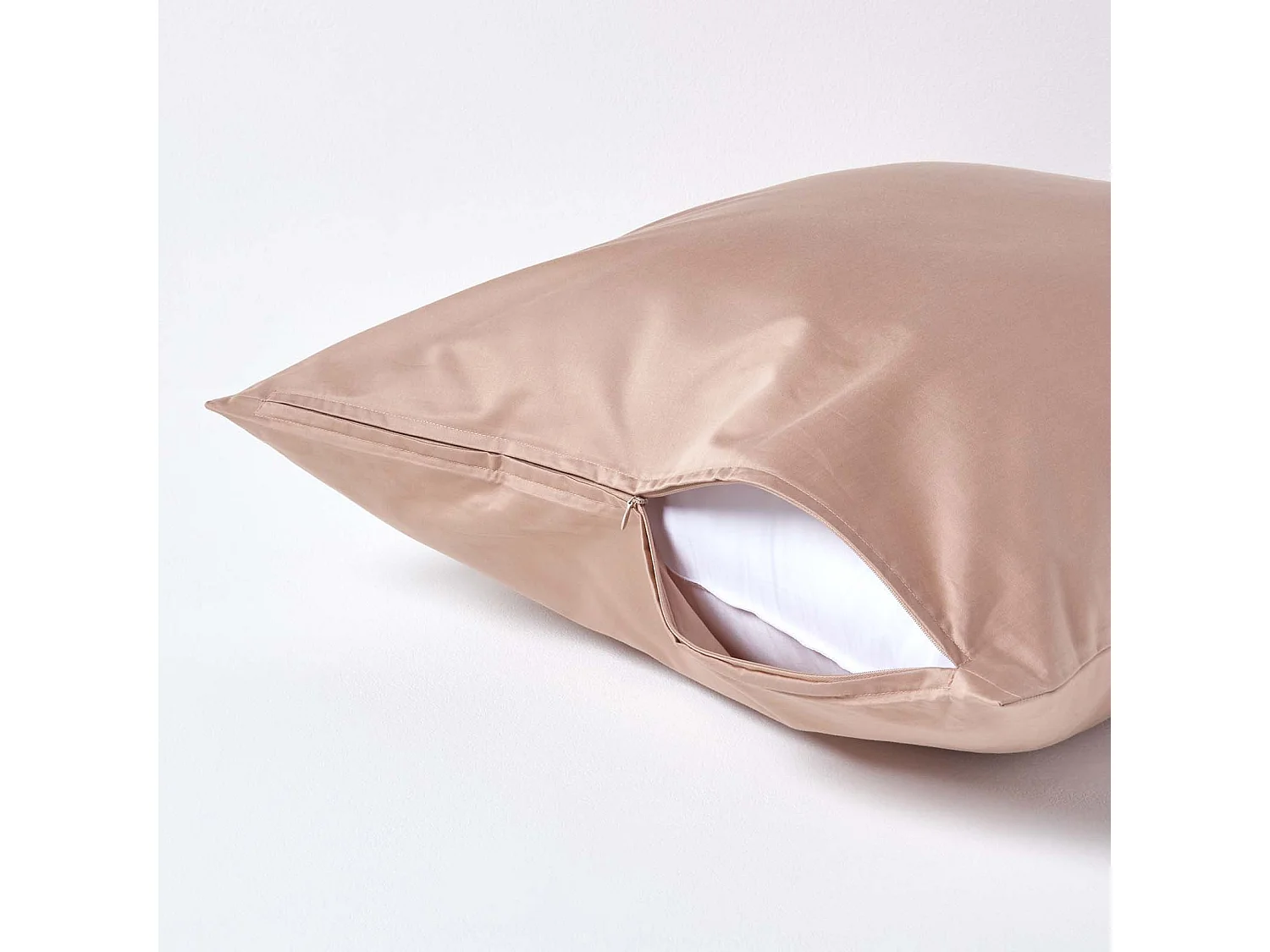 Homescapes Mink Continental Egyptian Cotton Pillowcase 1000 TC, 60 x 60 cm