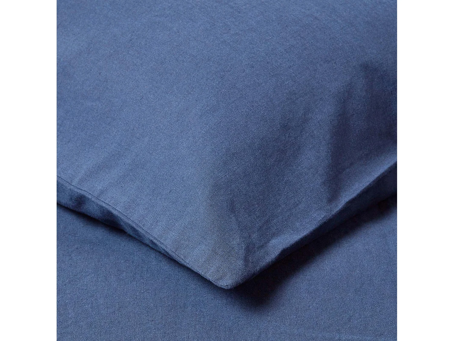 Homescapes Navy Blue European Linen Pillowcase, 40 x 40 cm