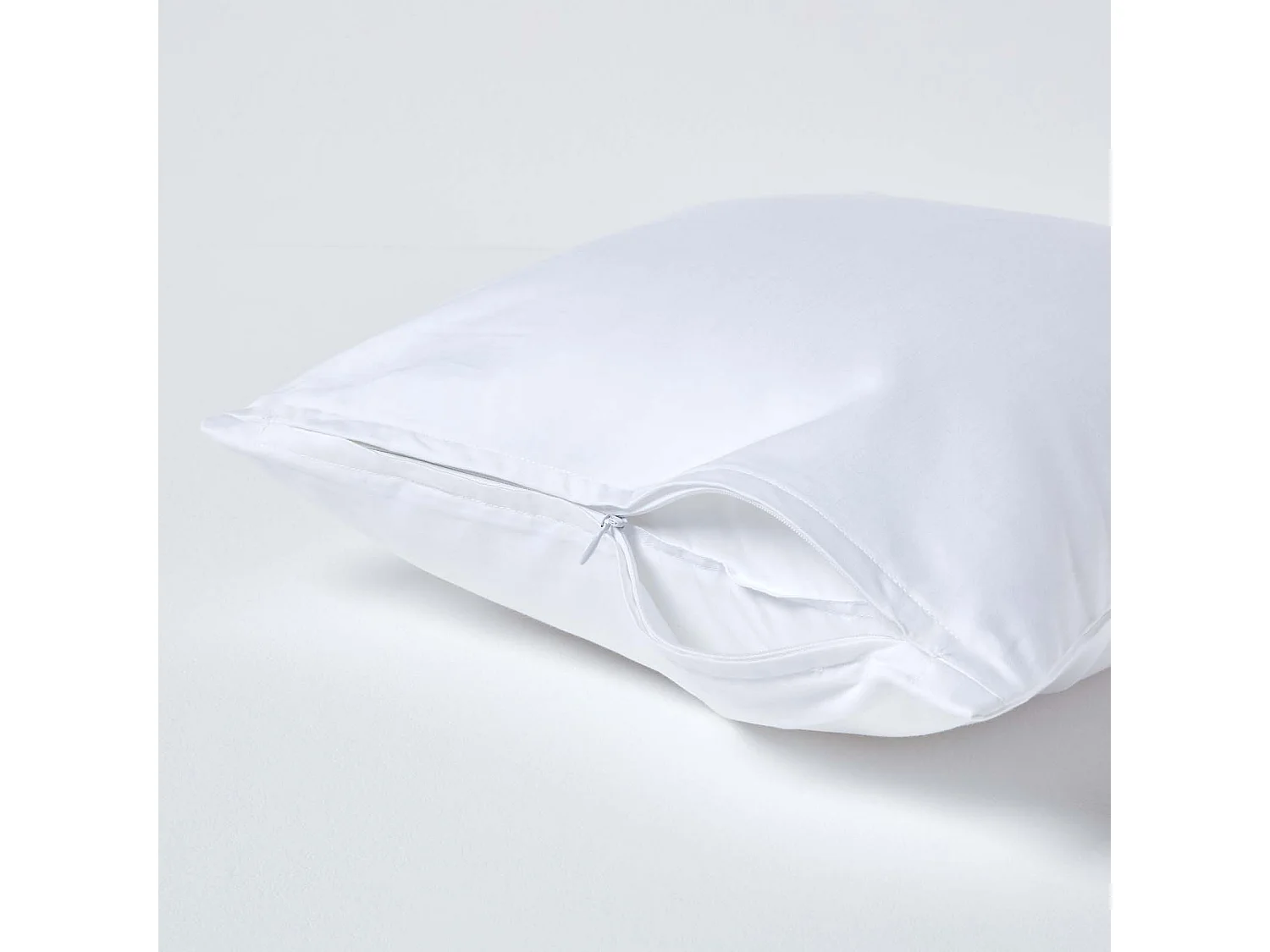Homescapes White Continental Egyptian Cotton Pillowcase 1000 TC, 40 x 40 cm