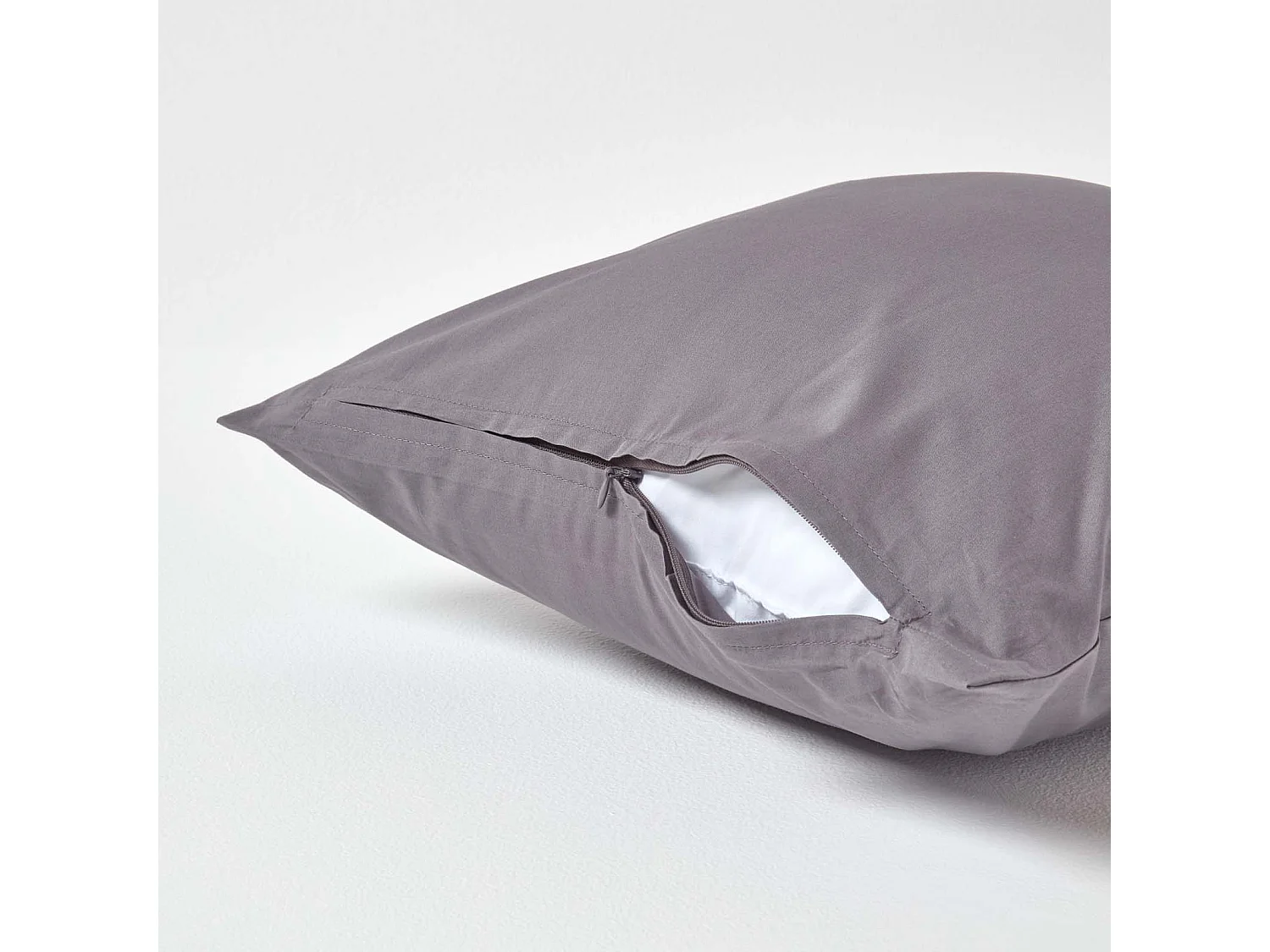 Homescapes Dark Grey Continental Pillowcase Egyptian Cotton 200 TC, 40 x 40cm