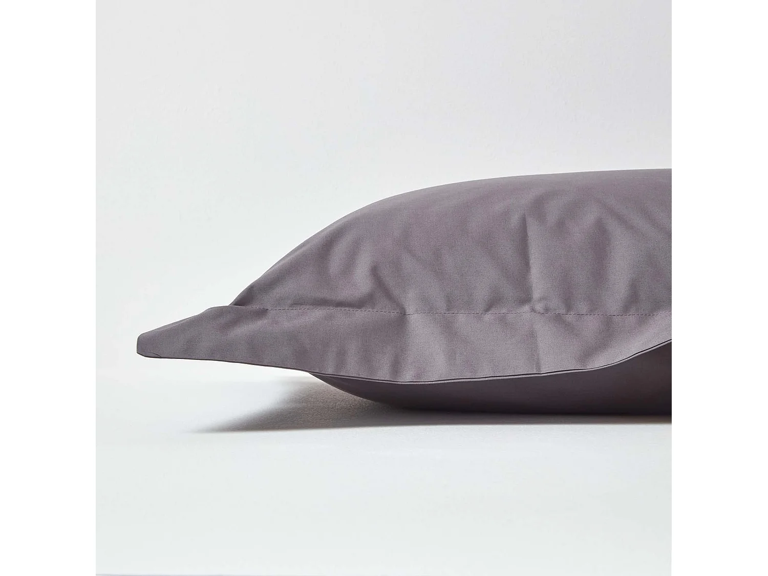 Homescapes Dark Grey Egyptian Cotton Oxford Pillowcase 200 TC, King Size