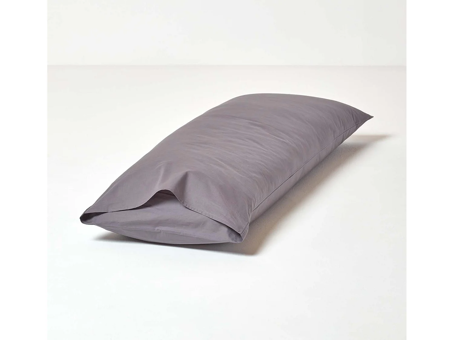 Homescapes Dark Grey Egyptian Cotton Housewife Pillowcase 200 TC, Body Pillowcase