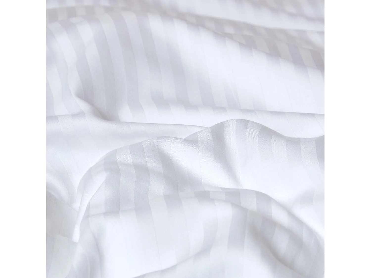 Homescapes White Egyptian Cotton Satin Stripe Housewife Pillowcase 330 TC
