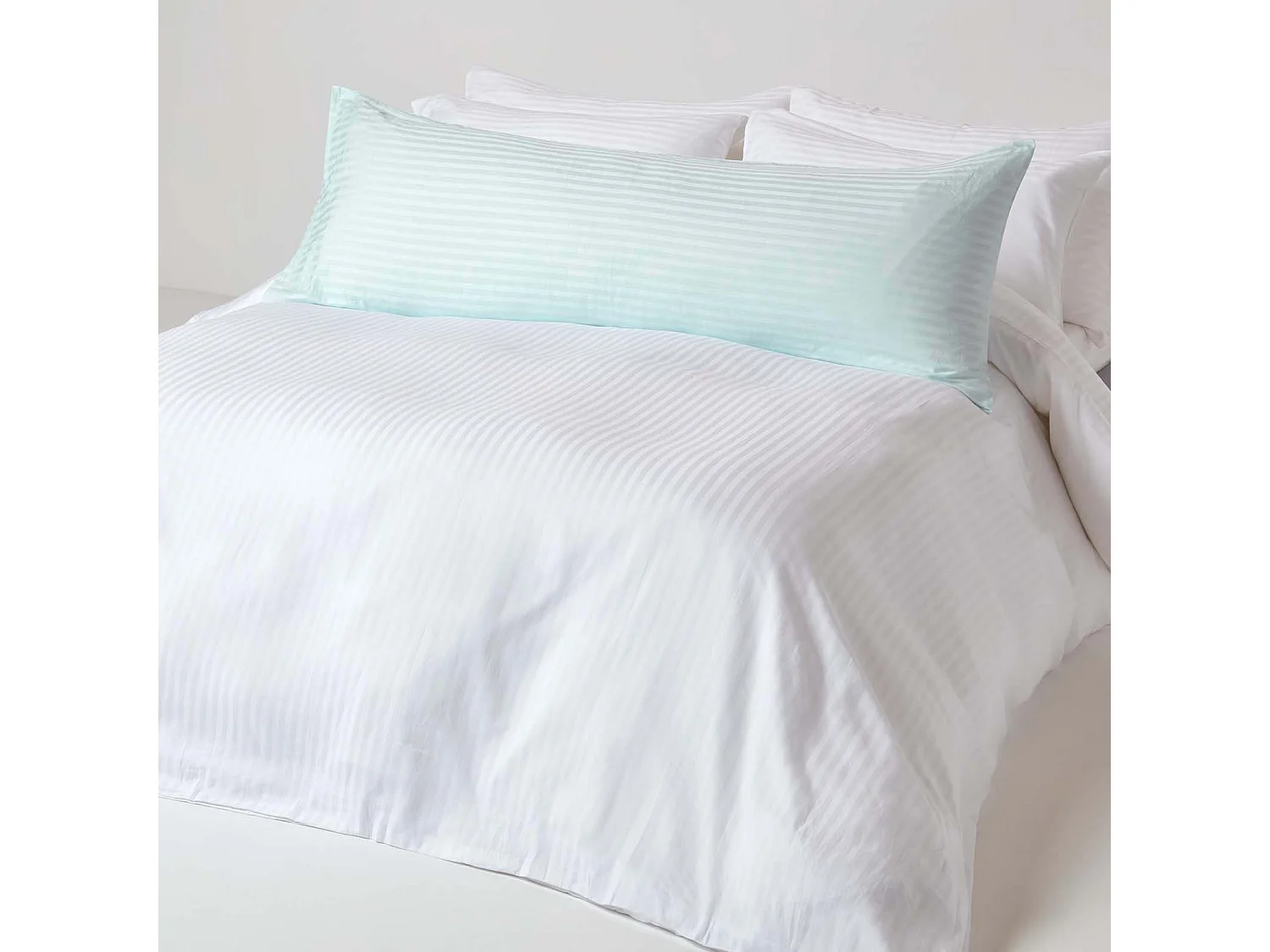 Homescapes Light Blue Egyptian Cotton Ultrasoft Body Pillowcase 330 TC