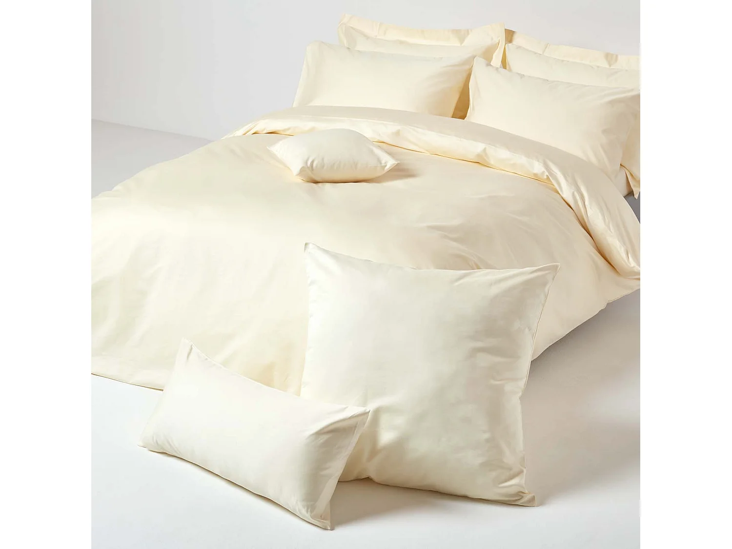 Homescapes Cream Egyptian Cotton Oxford Pillowcase 1000 TC