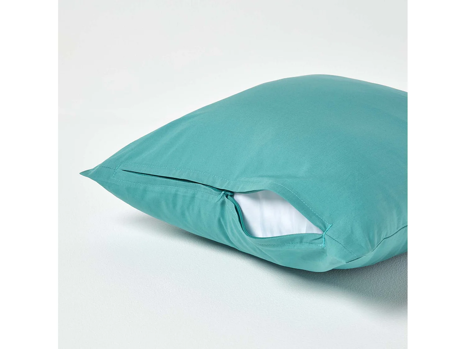 Homescapes Teal Continental Egyptian Cotton Pillowcase 200 TC, 40 x 40 cm